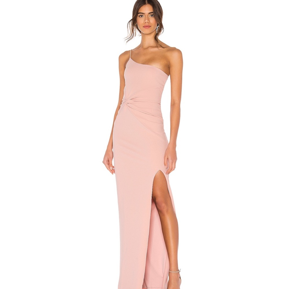Nookie Blush One-Shoulder Maxi Dress